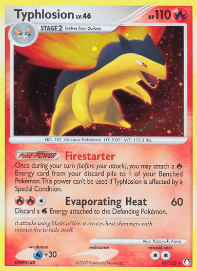Carta Typhlosion 16/123 do set Mysterious Treasures — Pokémon TCG | Bynx