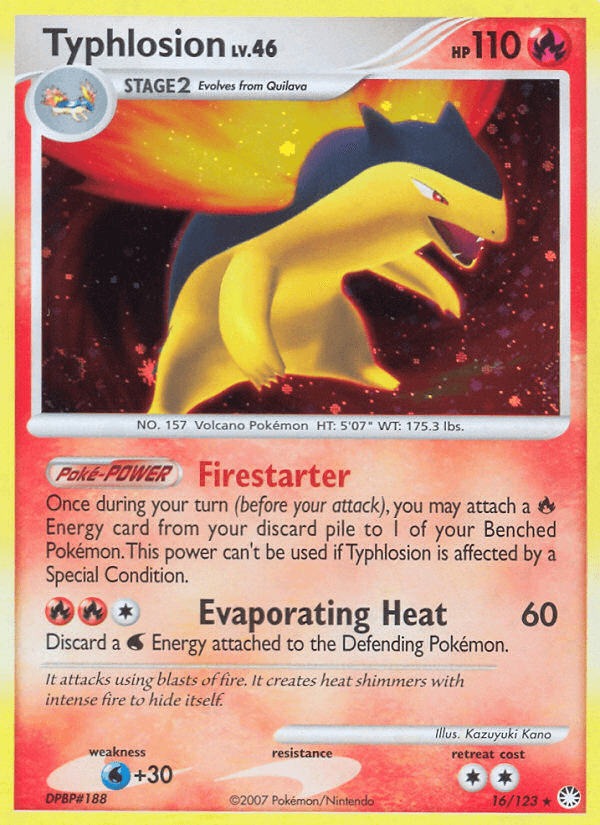 Carta Typhlosion 16/123 do set Mysterious Treasures — Pokémon TCG | Bynx