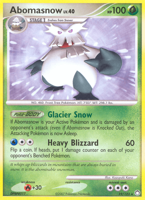 Carta Abomasnow 19/123 do set Mysterious Treasures — Pokémon TCG | Bynx