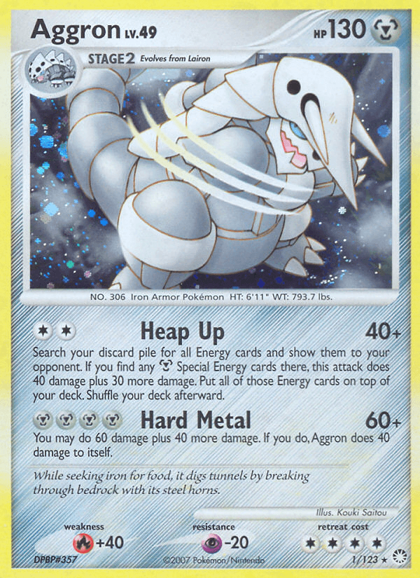 Carta Aggron 1/123 do set Mysterious Treasures — Pokémon TCG | Bynx