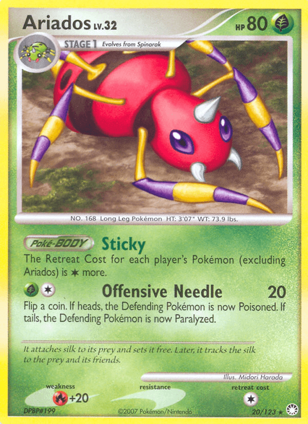 Carta Ariados 20/123 do set Mysterious Treasures — Pokémon TCG | Bynx