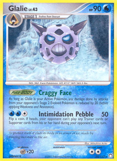 Carta Glalie 25/123 do set Mysterious Treasures — Pokémon TCG | Bynx