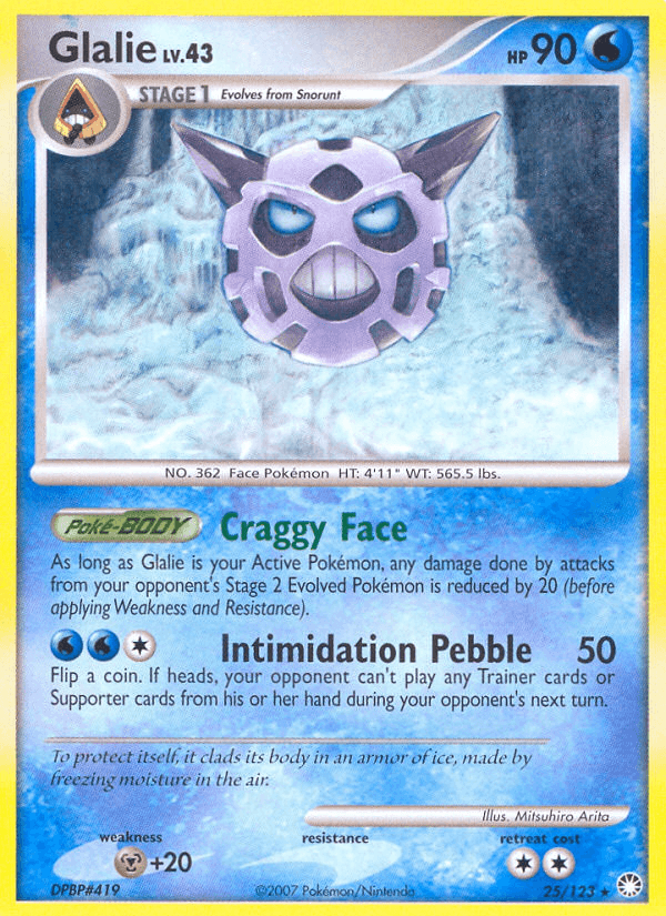 Carta Glalie 25/123 do set Mysterious Treasures — Pokémon TCG | Bynx