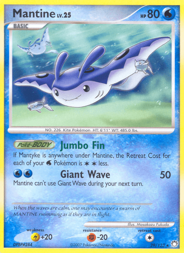Carta Mantine 29/123 do set Mysterious Treasures — Pokémon TCG | Bynx
