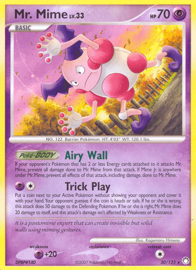 Carta Mr. Mime 30/123 do set Mysterious Treasures — Pokémon TCG | Bynx