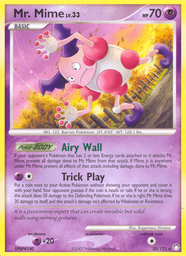 Carta Mr. Mime 30/123 do set Mysterious Treasures — Pokémon TCG | Bynx