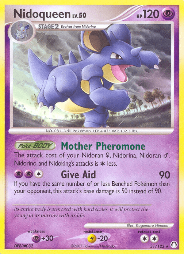 Carta Nidoqueen 31/123 do set Mysterious Treasures — Pokémon TCG | Bynx