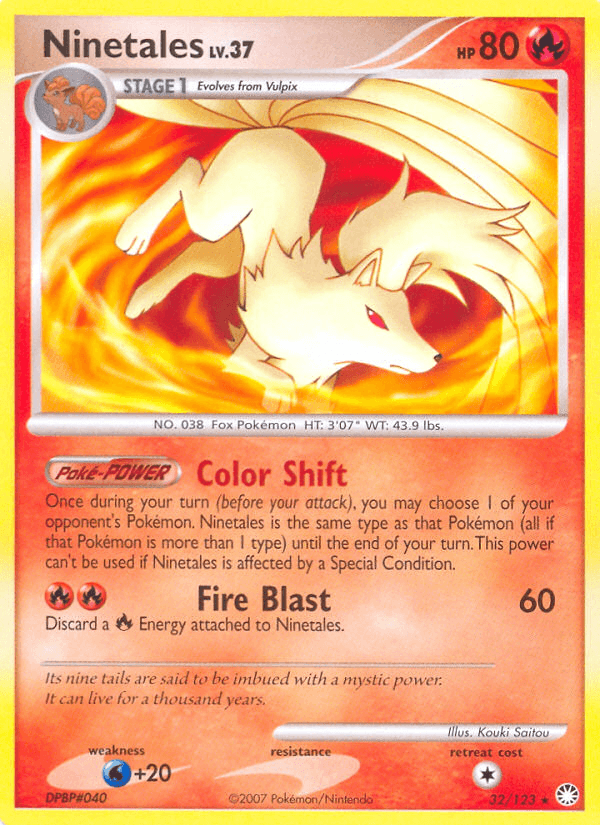 Carta Ninetales 32/123 do set Mysterious Treasures — Pokémon TCG | Bynx