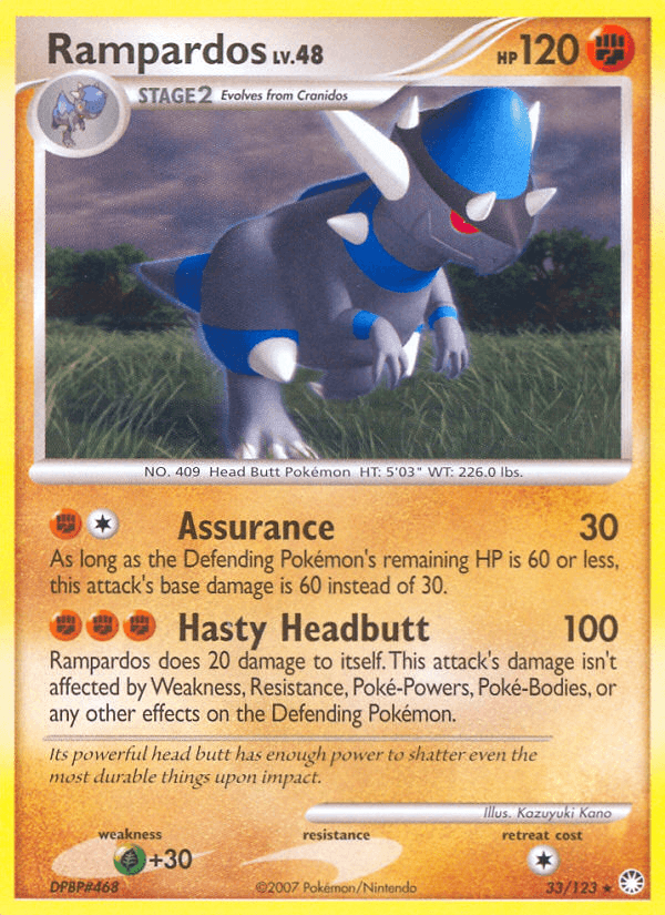 Carta Rampardos 33/123 do set Mysterious Treasures — Pokémon TCG | Bynx