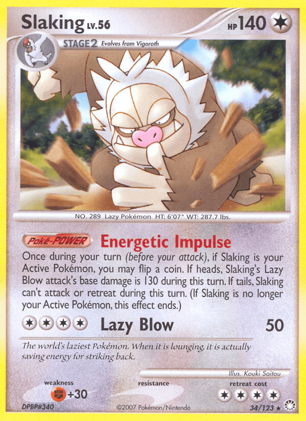Carta Slaking 34/123 do set Mysterious Treasures — Pokémon TCG | Bynx