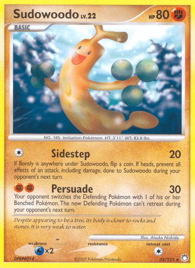 Carta Sudowoodo 35/123 do set Mysterious Treasures — Pokémon TCG | Bynx