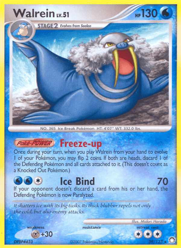 Carta Walrein 39/123 do set Mysterious Treasures — Pokémon TCG | Bynx