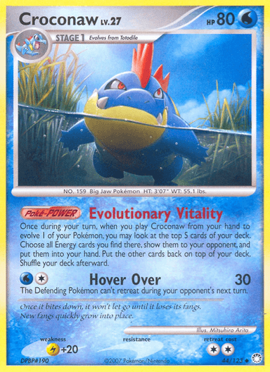 Carta Croconaw 44/123 do set Mysterious Treasures — Pokémon TCG | Bynx