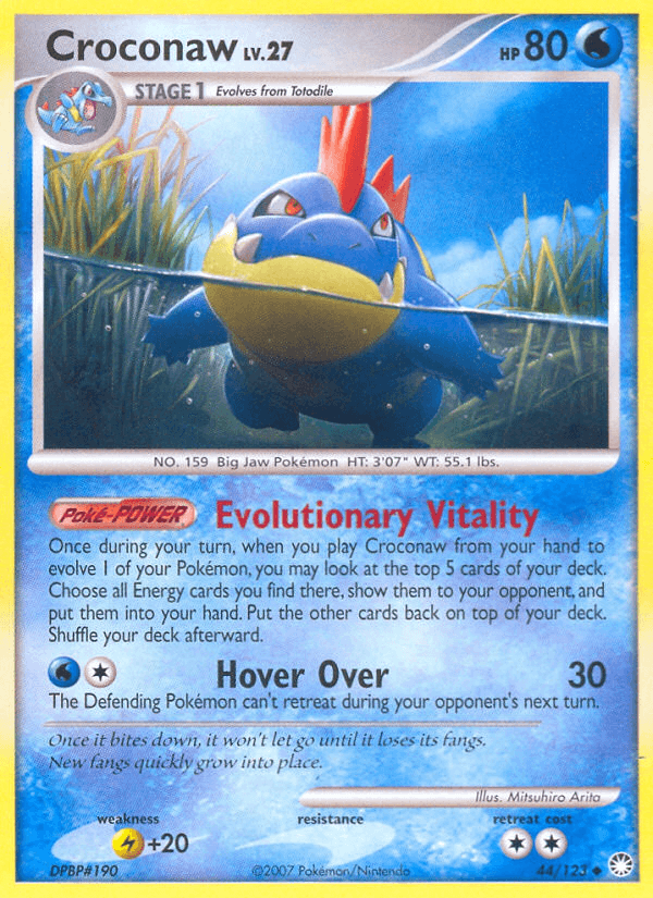 Carta Croconaw 44/123 do set Mysterious Treasures — Pokémon TCG | Bynx