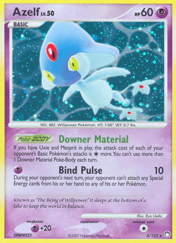 Carta Azelf 4/123 do set Mysterious Treasures — Pokémon TCG | Bynx