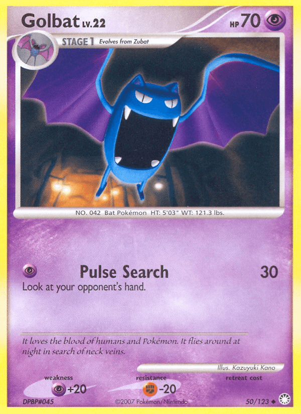 Carta Golbat 50/123 do set Mysterious Treasures — Pokémon TCG | Bynx