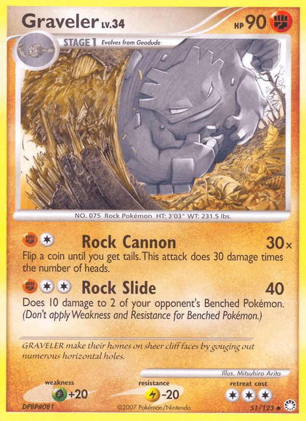 Carta Graveler 51/123 do set Mysterious Treasures — Pokémon TCG | Bynx