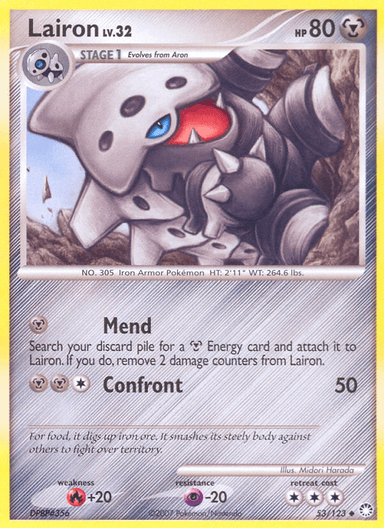 Carta Lairon 53/123 do set Mysterious Treasures — Pokémon TCG | Bynx