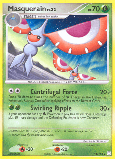 Carta Masquerain 55/123 do set Mysterious Treasures — Pokémon TCG | Bynx