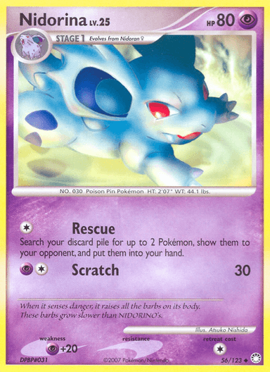 Carta Nidorina 56/123 do set Mysterious Treasures — Pokémon TCG | Bynx