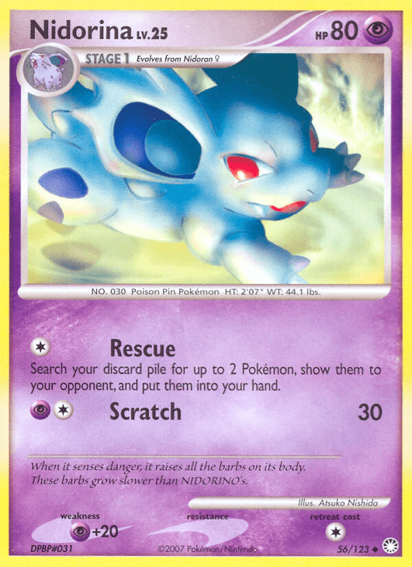 Carta Nidorina 56/123 do set Mysterious Treasures — Pokémon TCG | Bynx