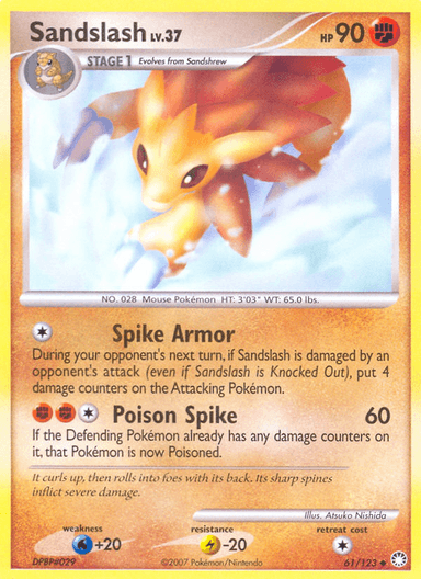 Carta Sandslash 61/123 do set Mysterious Treasures — Pokémon TCG | Bynx