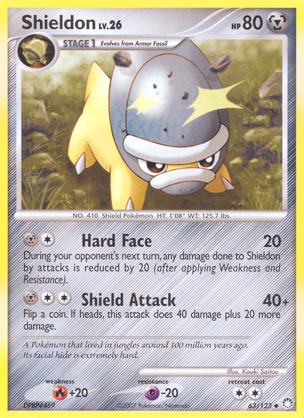 Carta Shieldon 63/123 do set Mysterious Treasures — Pokémon TCG | Bynx