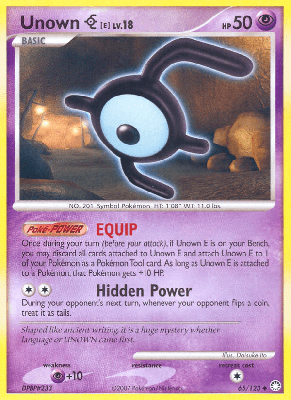 Carta Unown [E] 65/123 do set Mysterious Treasures — Pokémon TCG | Bynx