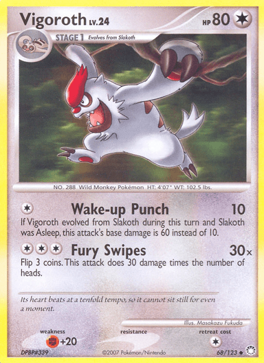 Carta Vigoroth 68/123 do set Mysterious Treasures — Pokémon TCG | Bynx