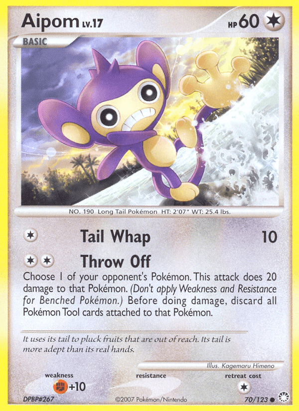 Carta Aipom 70/123 do set Mysterious Treasures — Pokémon TCG | Bynx