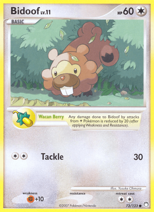 Carta Bidoof 73/123 do set Mysterious Treasures — Pokémon TCG | Bynx