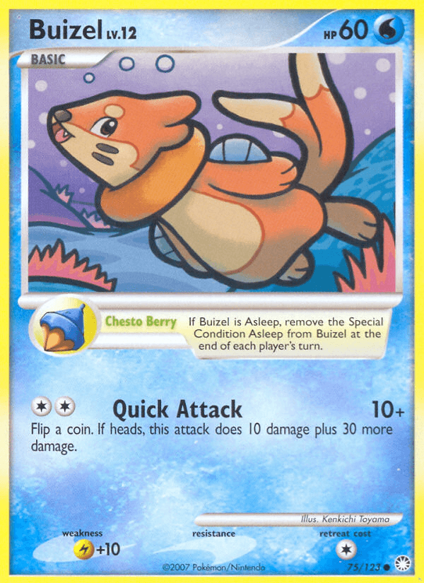 Carta Buizel 75/123 do set Mysterious Treasures — Pokémon TCG | Bynx