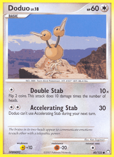Carta Doduo 80/123 do set Mysterious Treasures — Pokémon TCG | Bynx