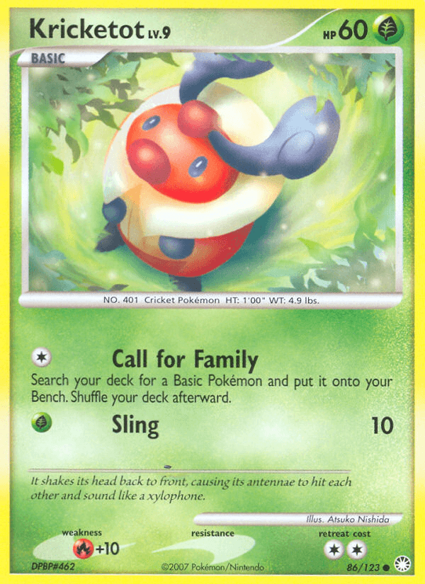 Carta Kricketot 86/123 do set Mysterious Treasures — Pokémon TCG | Bynx