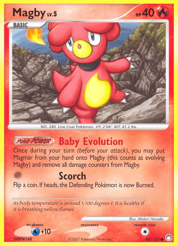 Carta Magby 88/123 do set Mysterious Treasures — Pokémon TCG | Bynx
