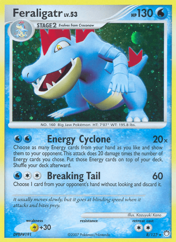 Carta Feraligatr 8/123 do set Mysterious Treasures — Pokémon TCG | Bynx