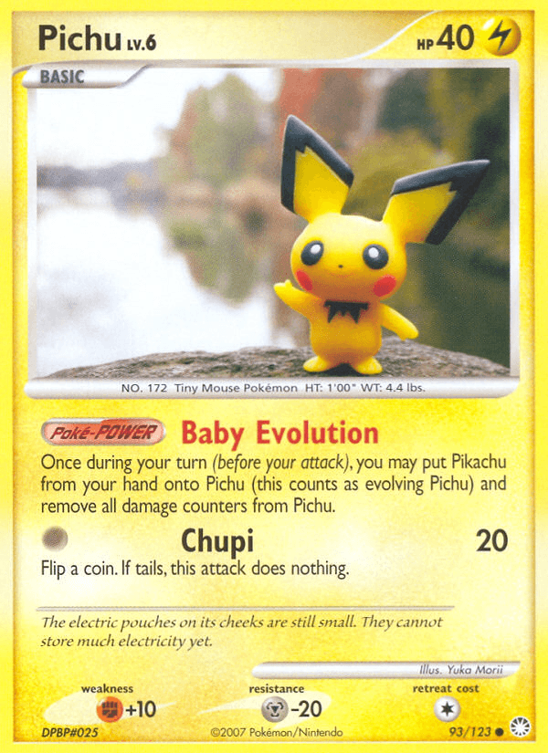 Carta Pichu 93/123 do set Mysterious Treasures — Pokémon TCG | Bynx