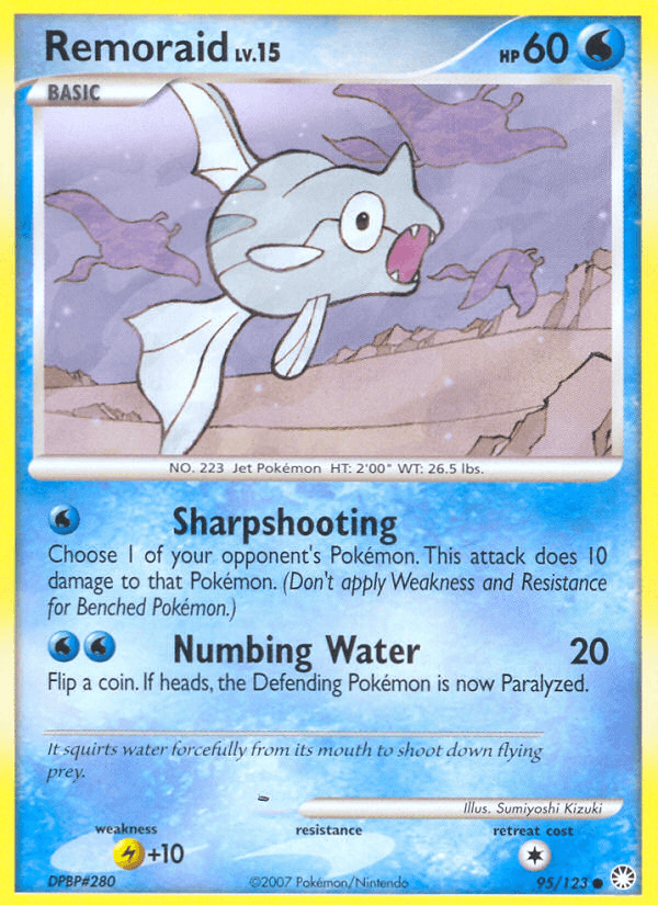 Carta Remoraid 95/123 do set Mysterious Treasures — Pokémon TCG | Bynx