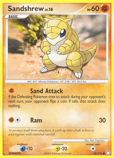 Carta Sandshrew 96/123 do set Mysterious Treasures — Pokémon TCG | Bynx
