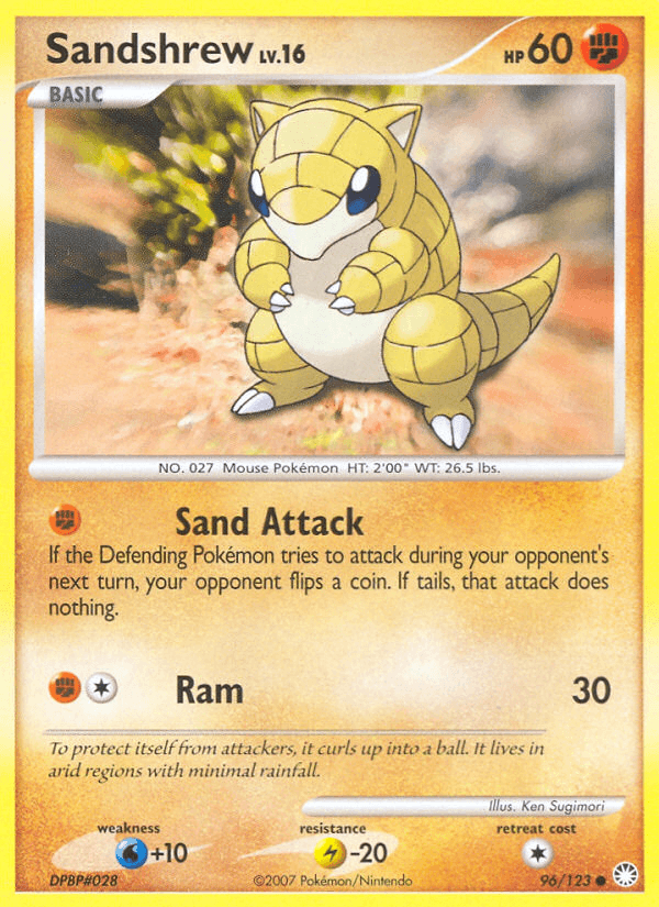 Carta Sandshrew 96/123 do set Mysterious Treasures — Pokémon TCG | Bynx