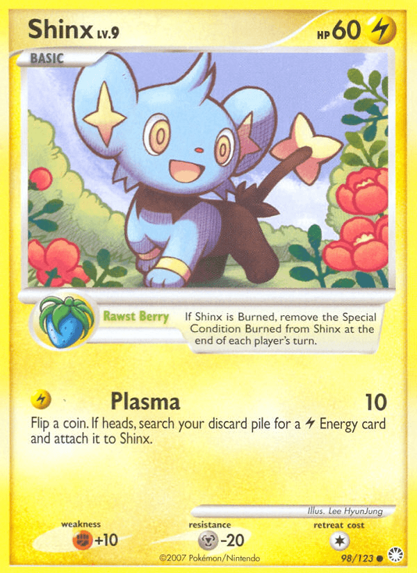 Carta Shinx 98/123 do set Mysterious Treasures — Pokémon TCG | Bynx