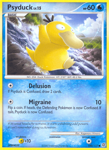 Carta Psyduck 100/132 do set Secret Wonders — Pokémon TCG | Bynx