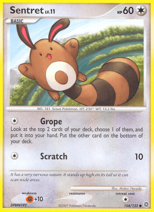 Carta Sentret 104/132 do set Secret Wonders — Pokémon TCG | Bynx