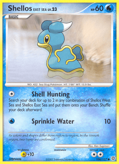 Carta Shellos East Sea 106/132 do set Secret Wonders — Pokémon TCG | Bynx