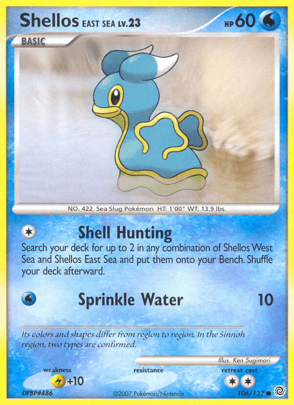 Carta Shellos East Sea 106/132 do set Secret Wonders — Pokémon TCG | Bynx
