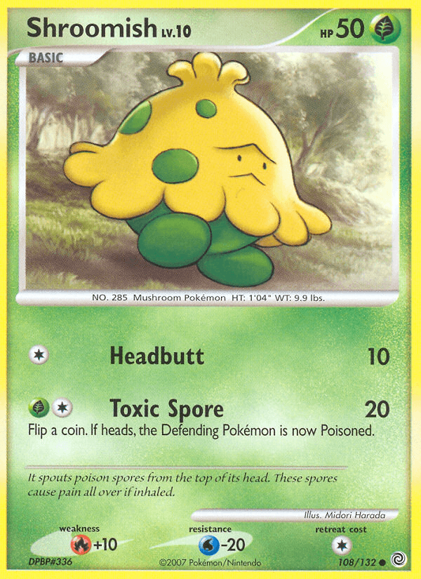 Carta Shroomish 108/132 do set Secret Wonders — Pokémon TCG | Bynx