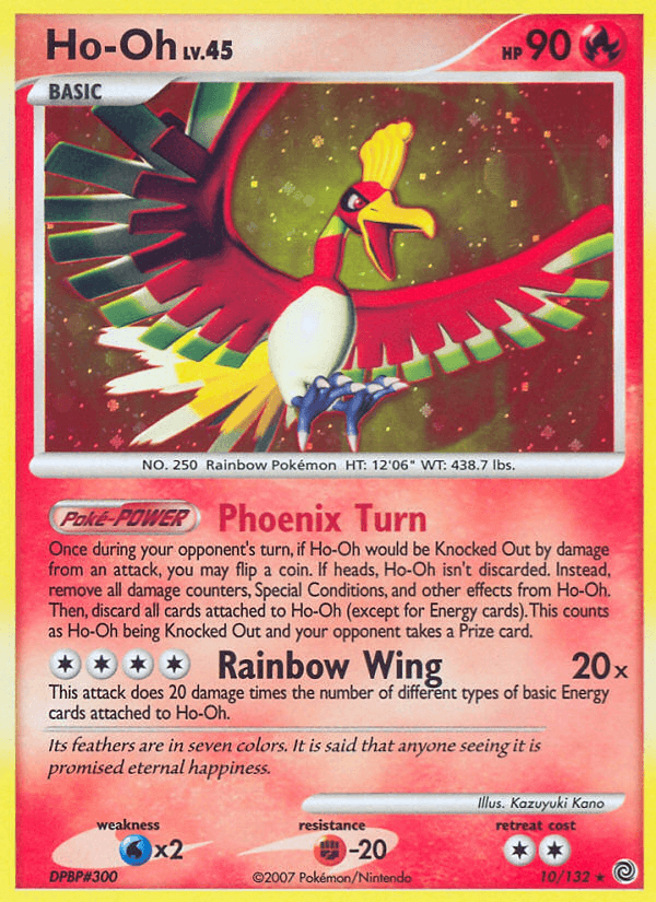 Carta Ho-Oh 10/132 do set Secret Wonders — Pokémon TCG | Bynx