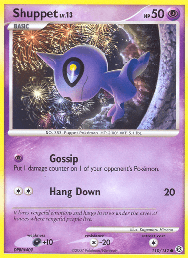 Carta Shuppet 110/132 do set Secret Wonders — Pokémon TCG | Bynx