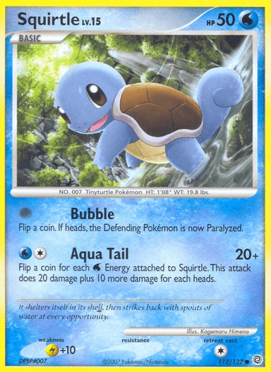 Carta Squirtle 112/132 do set Secret Wonders — Pokémon TCG | Bynx