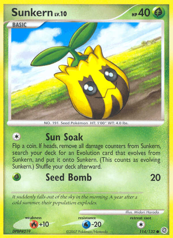 Carta Sunkern 114/132 do set Secret Wonders — Pokémon TCG | Bynx